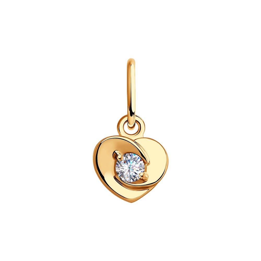 

Подвеска из красного золота Diamant 31-130-01578-1, фианит, 31-130-01578-1