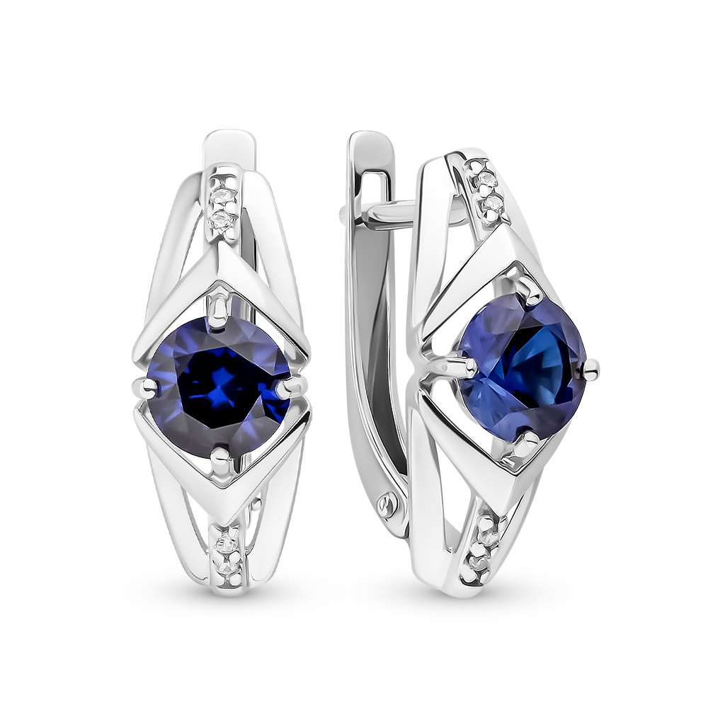 

Серьги из серебра с сапфиром 585Gold 702008791, 702008791