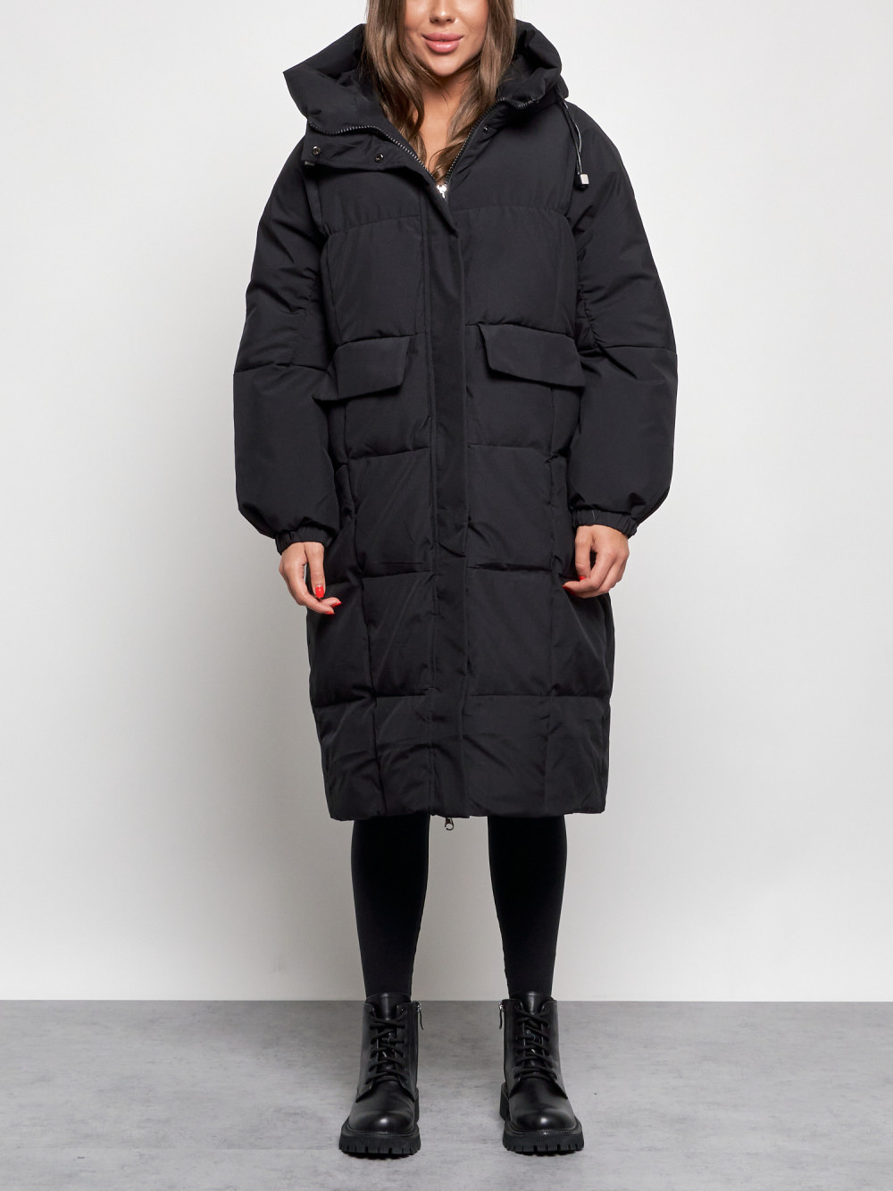 Пальто женское NoBrand AD52391 черное XL