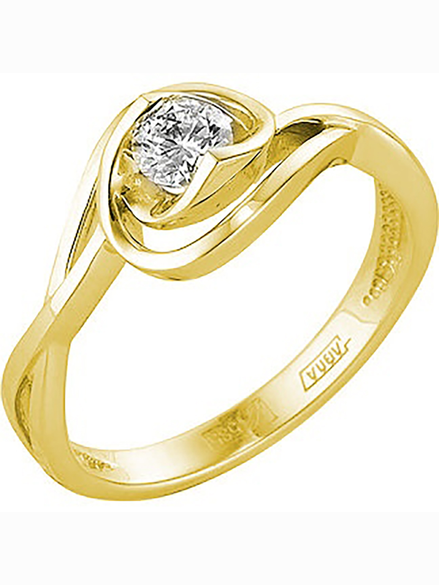 

Кольцо из жёлтого золота с 1 бриллиантом р. 17,5 Master Brilliant 1-104-997, 1-104-997