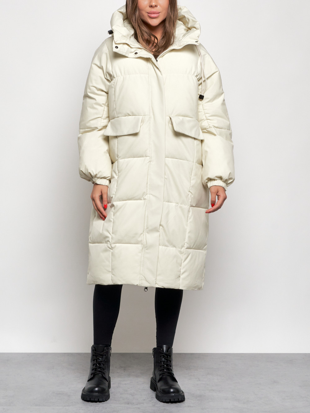 Пальто женское NoBrand AD52391 белое XL