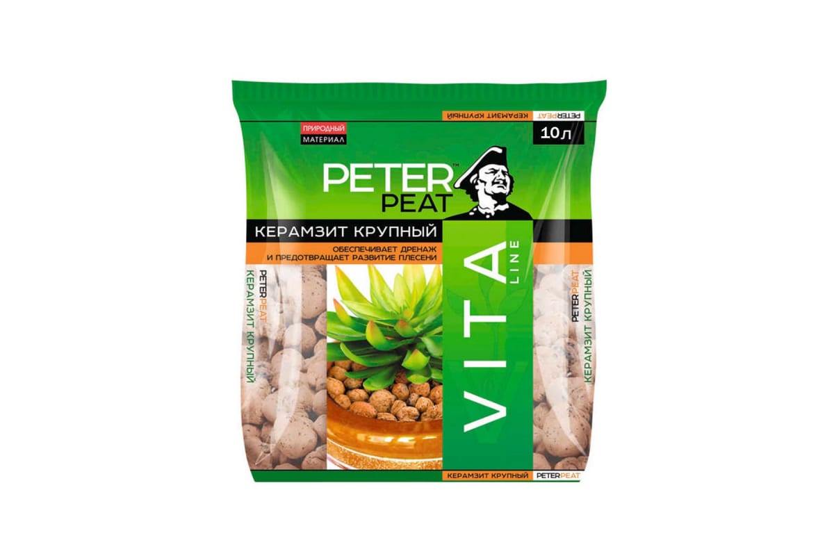 фото Керамзит "vita", фракция 10-20, 10 литров peter peat