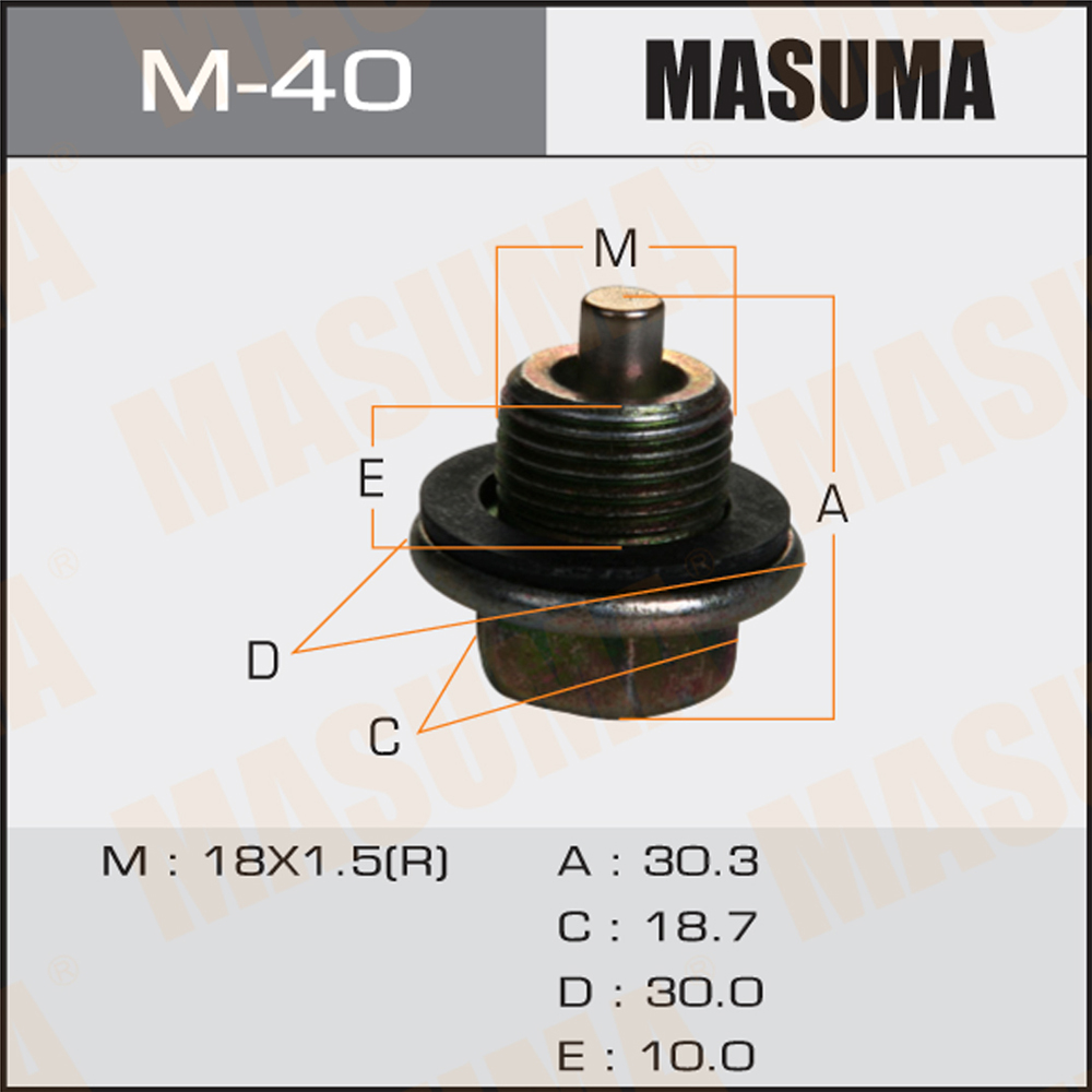 

Болт Маслосливной Магнитом Шайбой MASUMA M40