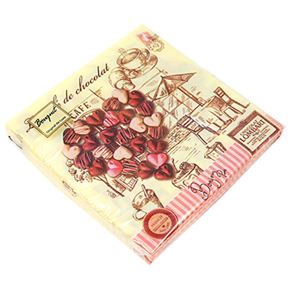 

Салфетки бумажные 33х33см 3сл 20шт ШОКОЛАДНОЕ СЕРДЦЕ Art Bouquet, Разноцветный