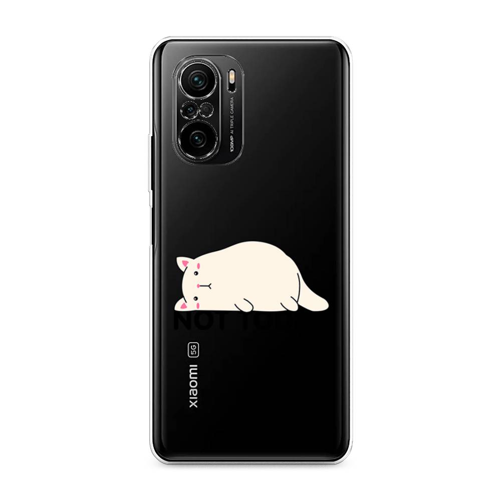 

Чехол на Xiaomi Poco F3 "Cat not today", Белый;розовый;черный, 312650-1
