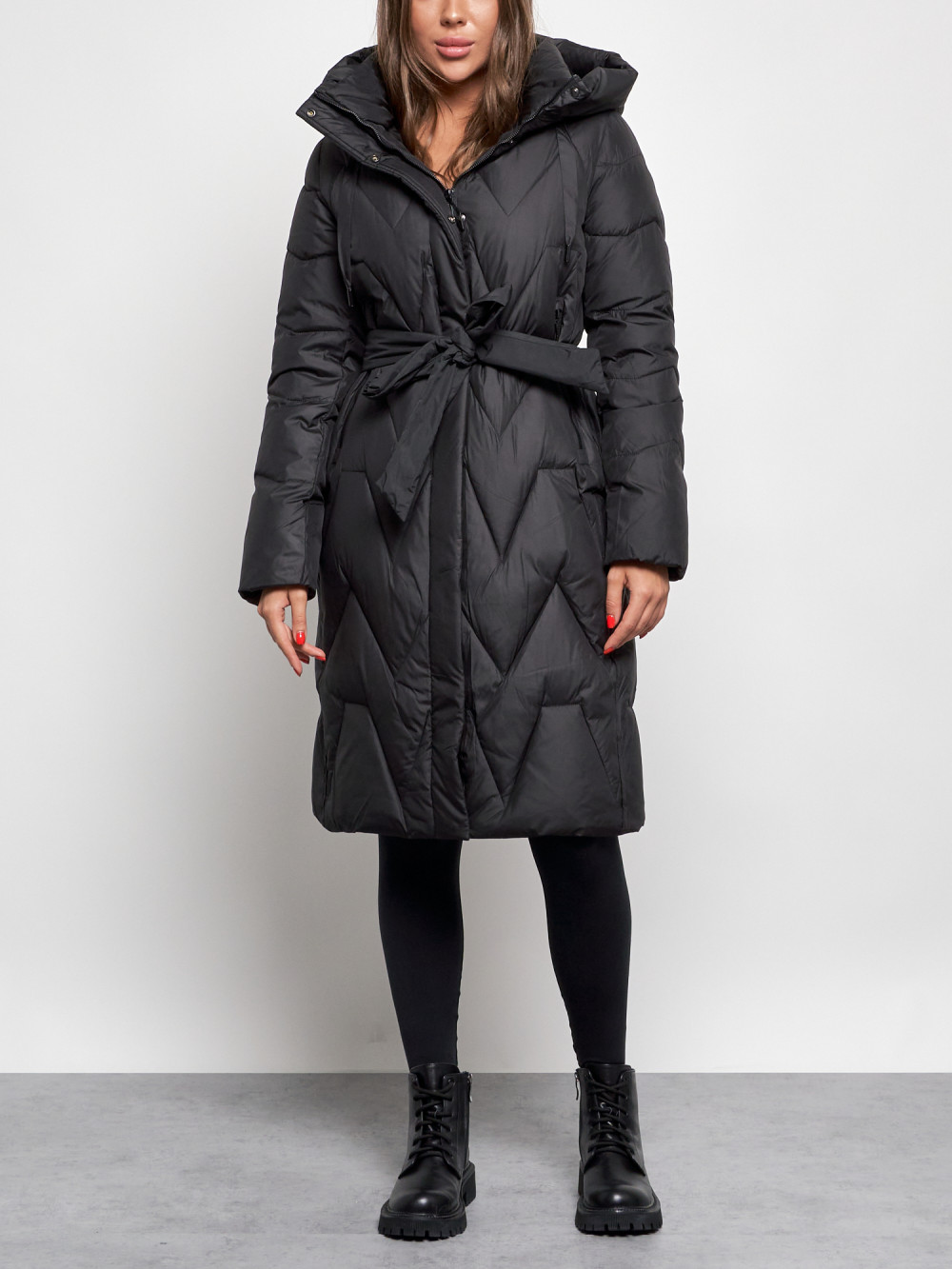 Пальто женское NoBrand AD52332 черное XL