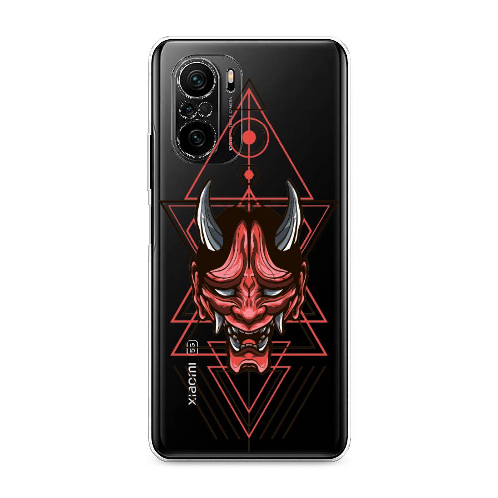 

Чехол на Xiaomi Poco F3 "Hanya Oni mask", Серый;красный;черный, 312650-4