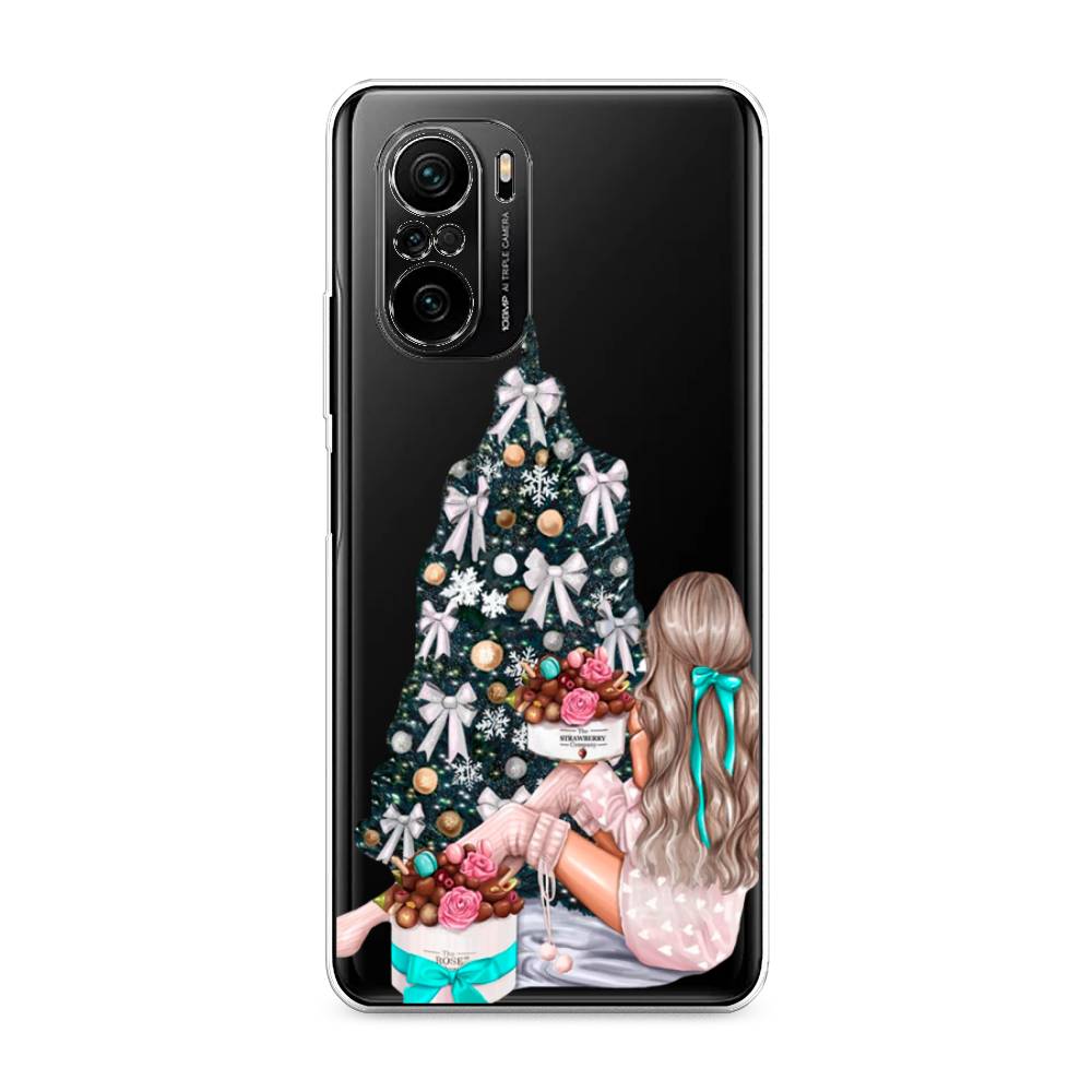 

Чехол на Xiaomi Poco F3 "New Year", Зеленый;бежевый;голубой, 312650-5