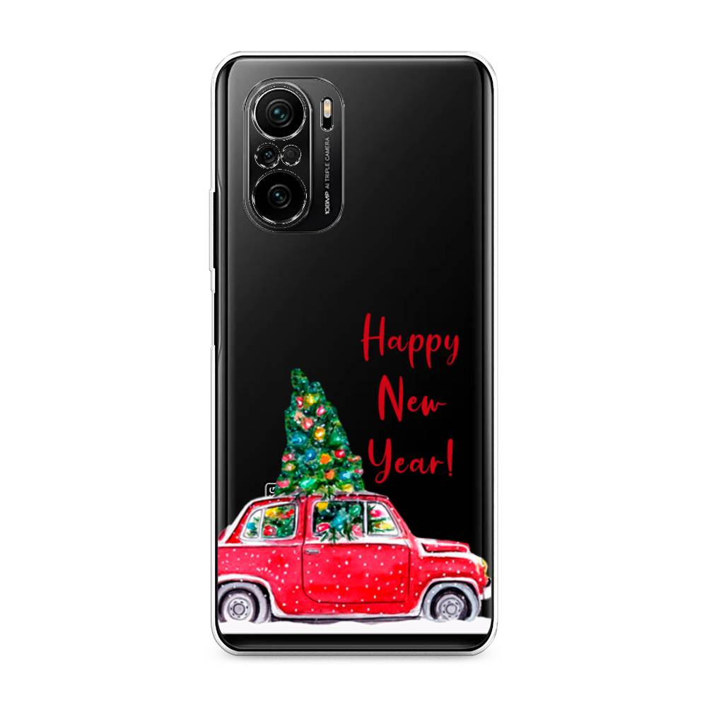 

Чехол на Xiaomi Poco F3 "Happy New Year", Красный;зеленый, 312650-5