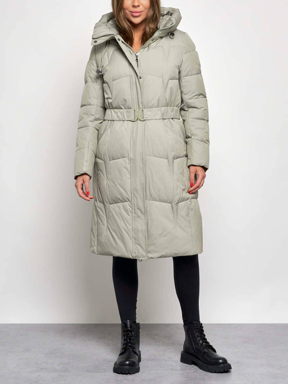 

Пальто женское NoBrand AD52332 зеленое XL, Зеленый, AD52332