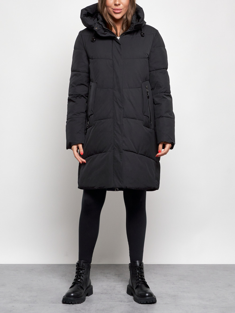Пальто женское NoBrand AD52363 черное XL