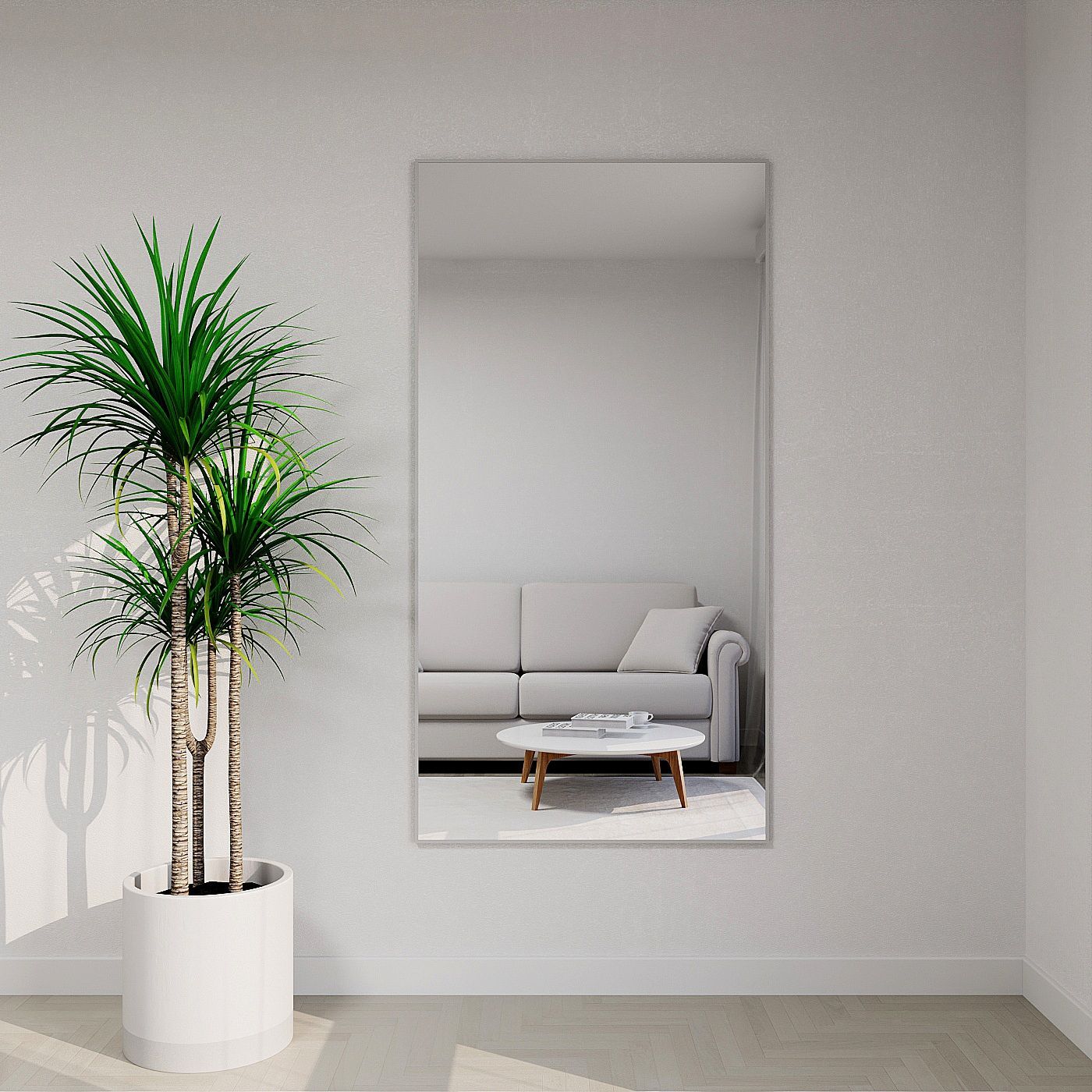 

Зеркало интерьерное настенное ONE MARKET 170х90 см Серебро, Серебристый