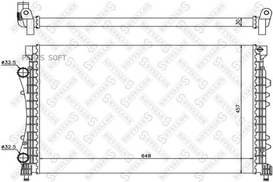 

STELLOX 10-26180-SX_радиатор системы охлаждения!\ Renault Espace III 2.0i 16V 97-02 1шт