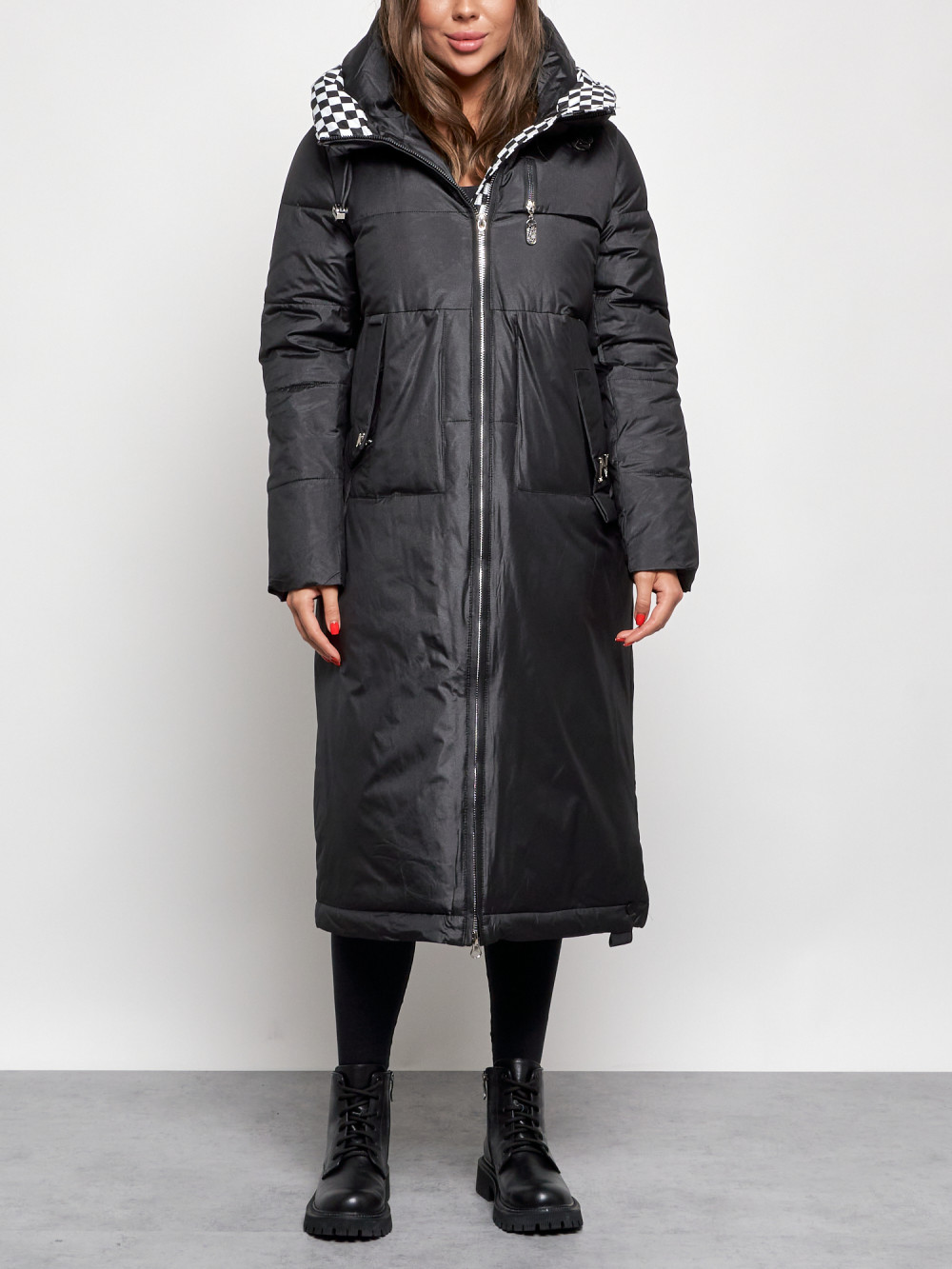 Пальто женское NoBrand AD59120 черное XL