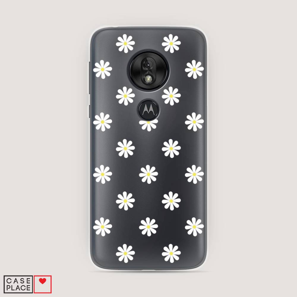 

Силиконовый чехол "Маленькие ромашки" на Motorola Moto G7 Play, 241250-8