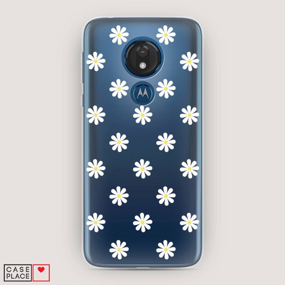 

Силиконовый чехол "Маленькие ромашки" на Motorola Moto G7, 241150-8