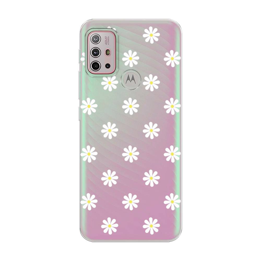

Силиконовый чехол "Маленькие ромашки" на Motorola Moto G10, 242150-8