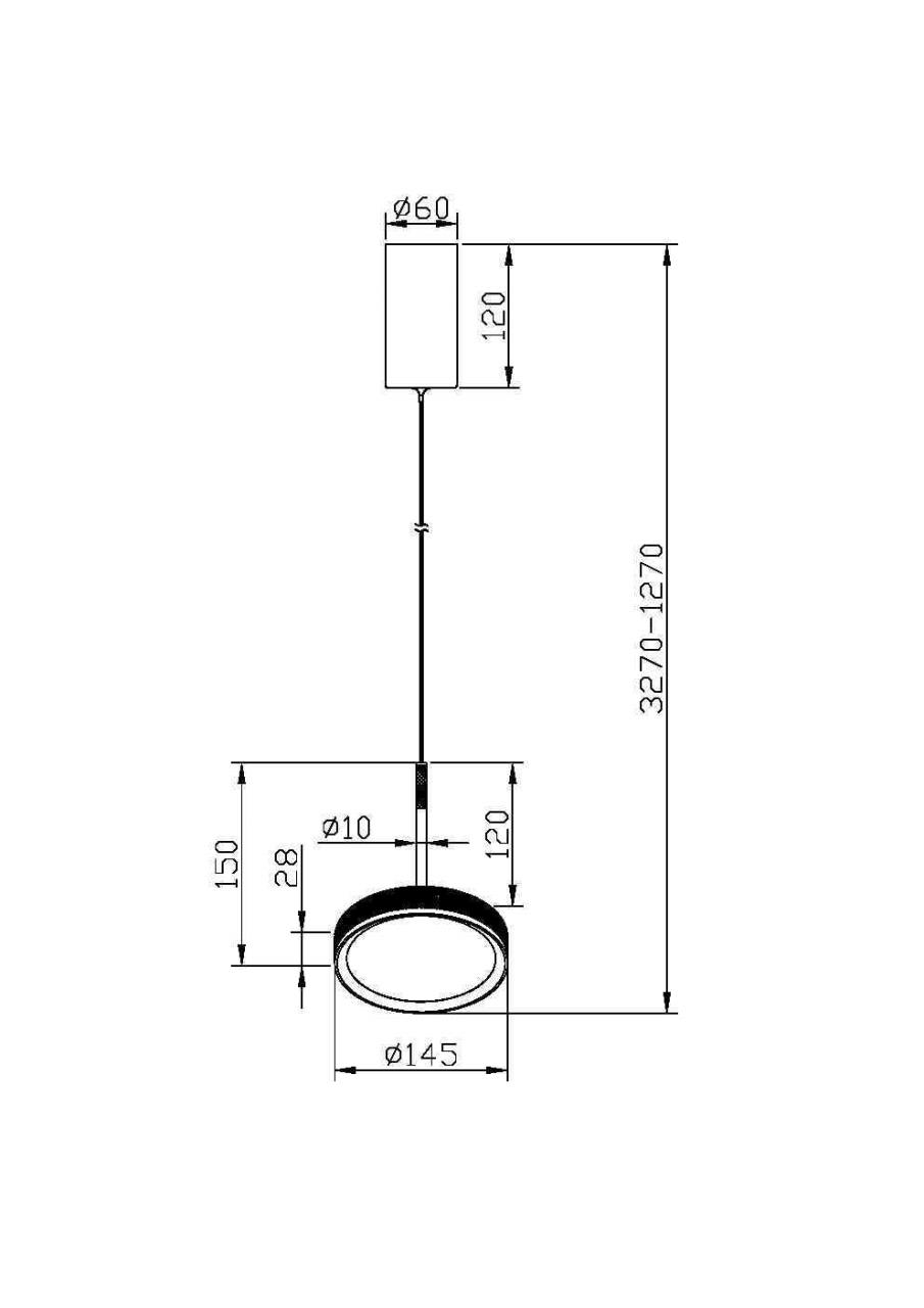 

Подвесной светильник Maytoni El MOD041PL-L15GB3K 12 Вт LED IP 20