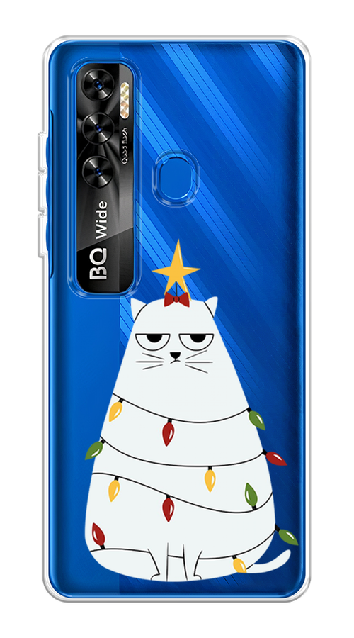 

Чехол на BQ 6868L "Котик в гирлянде", Белый;красный;желтый, 202550-1