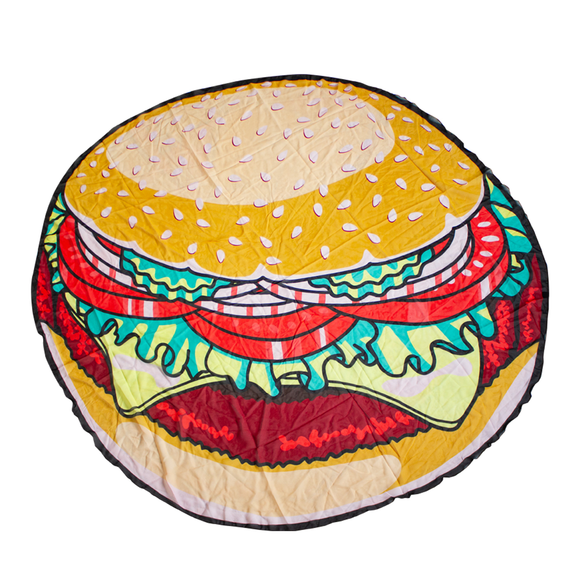 фото Пляжное покрывало, коврик пляжный гамбургер, 140 см, venusshape vs-preo-04
