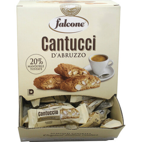 Печенье сахарное FALCONE Cantucci с миндалем, 1 кг (125 шт по 8г), в коробке Office-b