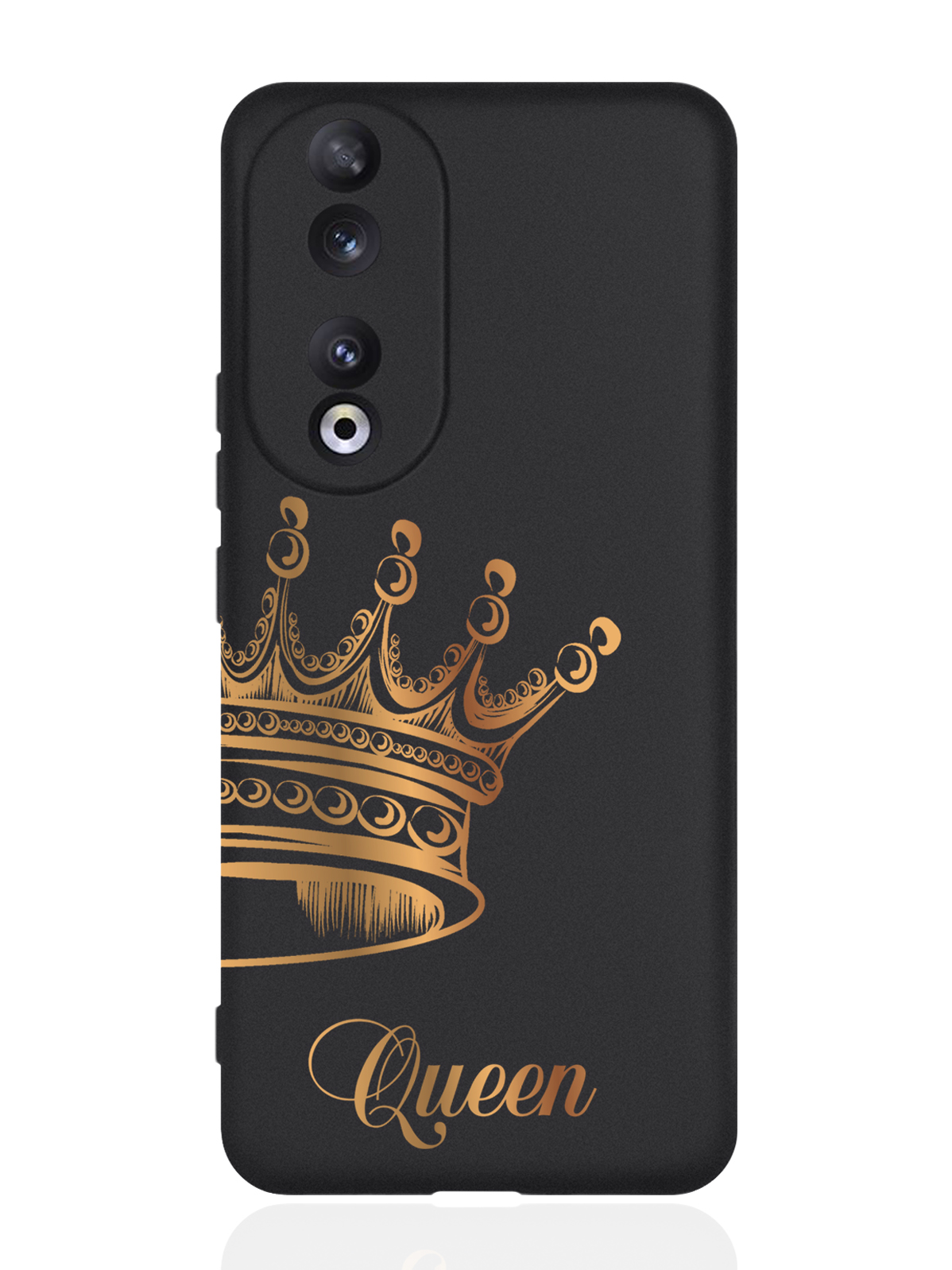 

Чехол для Honor 90 Pro Парный Чехол для корона Queen черный, Черный;золотой