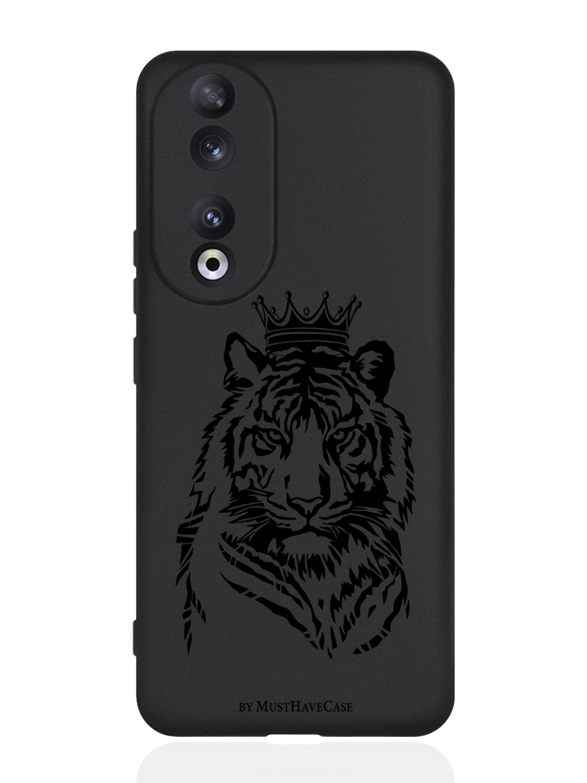

Чехол для Honor 90 Pro Тигр с Короной черный