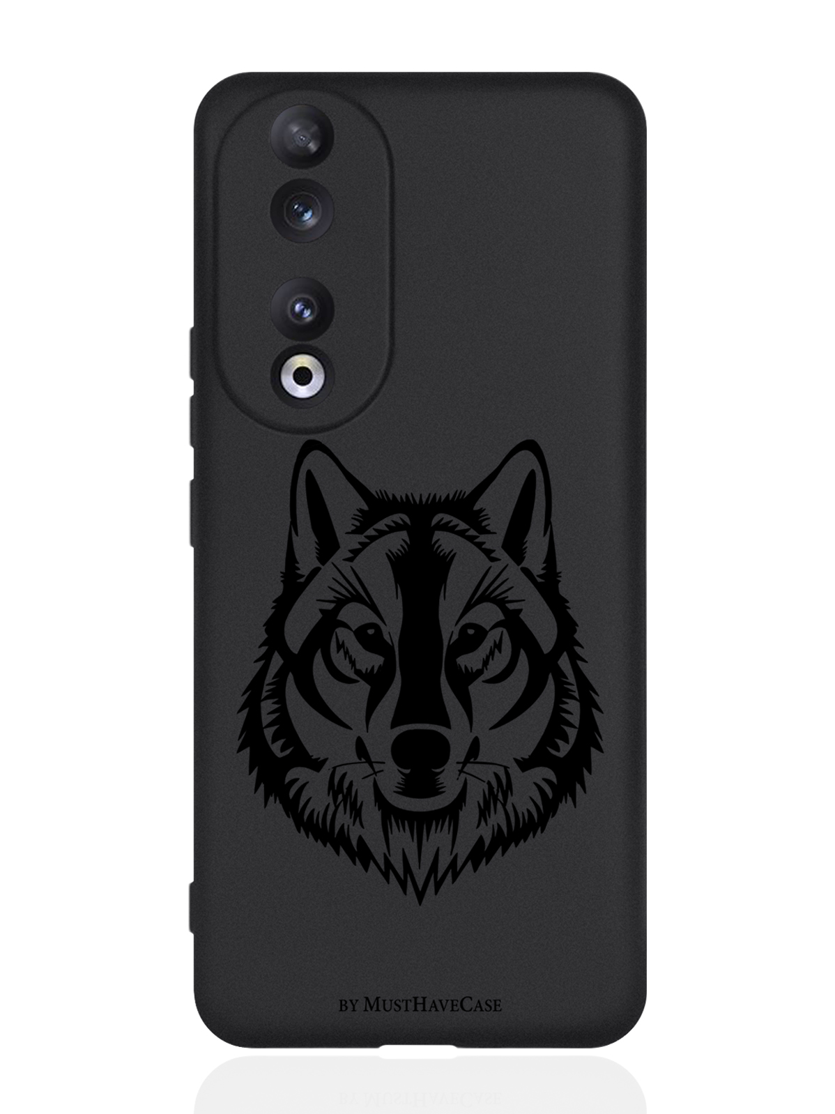 

Чехол для Honor 90 Pro Волк черный