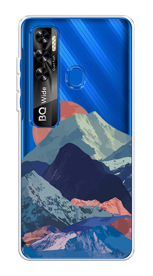 

Чехол на BQ 6868L "Закат в снежных горах", Бордовый;серый;голубой, 202550-2