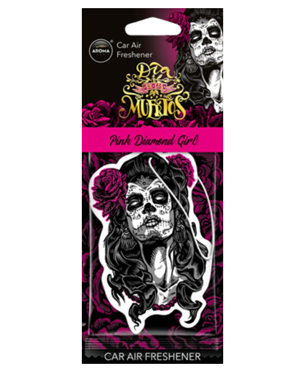 

Ароматизатор воздуха автомобильный Aroma 83116 Dia de los muertos-Pink diamond girl.