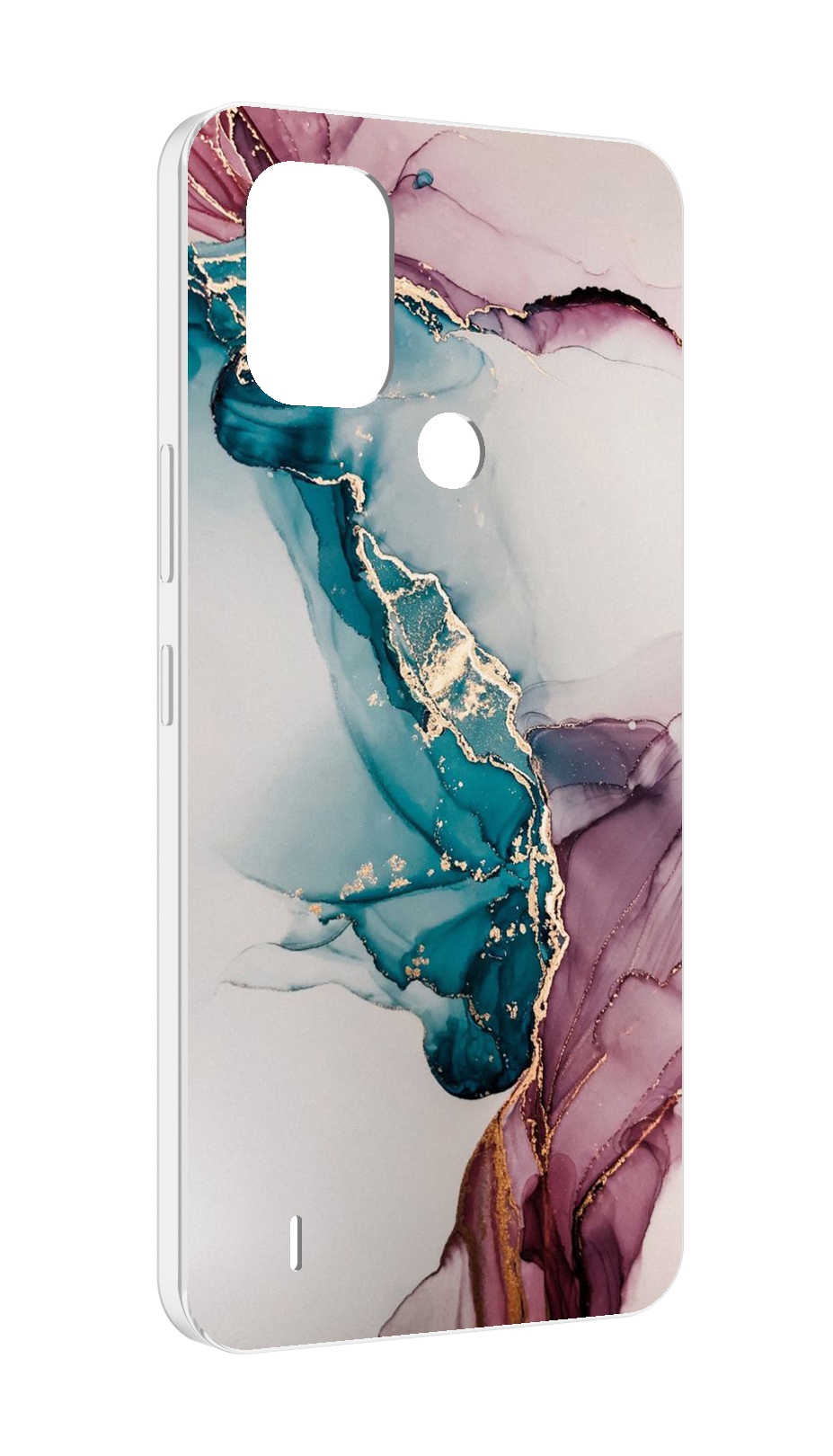 

Чехол MyPads фиолетовый синий краски для Nokia C31, Прозрачный, Tocco