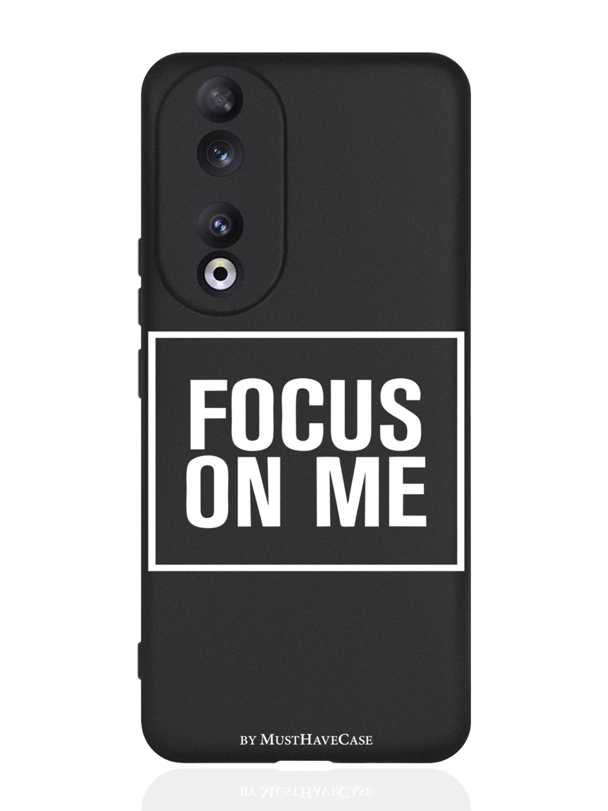 

Чехол для Honor 90 Pro Focus on me черный, Черный;белый