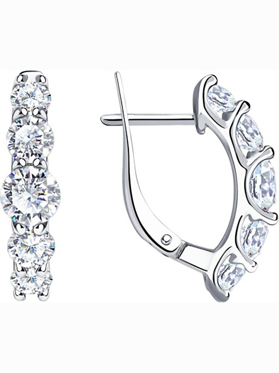

Серьги с 10 фианитами из серебра Вероника С630-2097, С630-2097