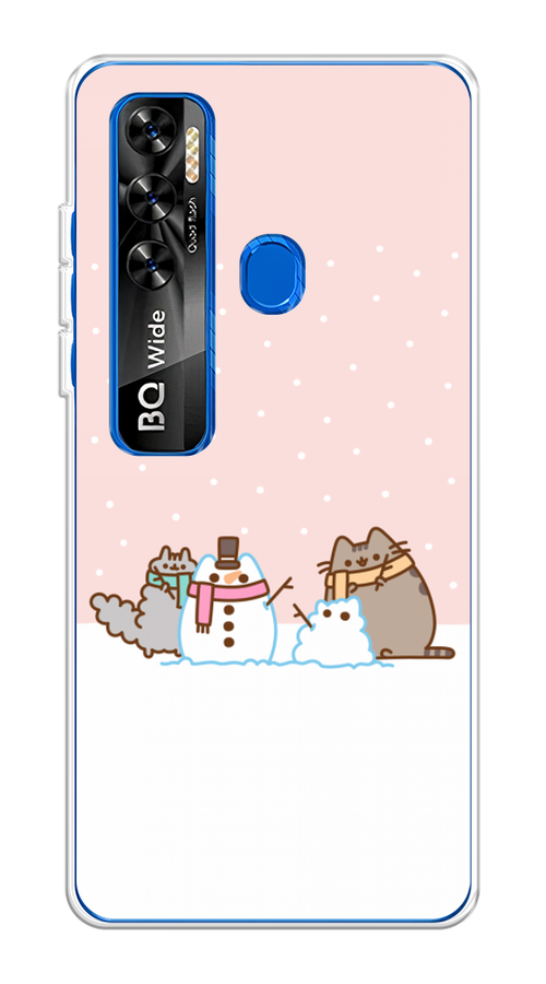 

Чехол на BQ 6868L "Котики в снегу", Розовый;белый;серый, 202550-5