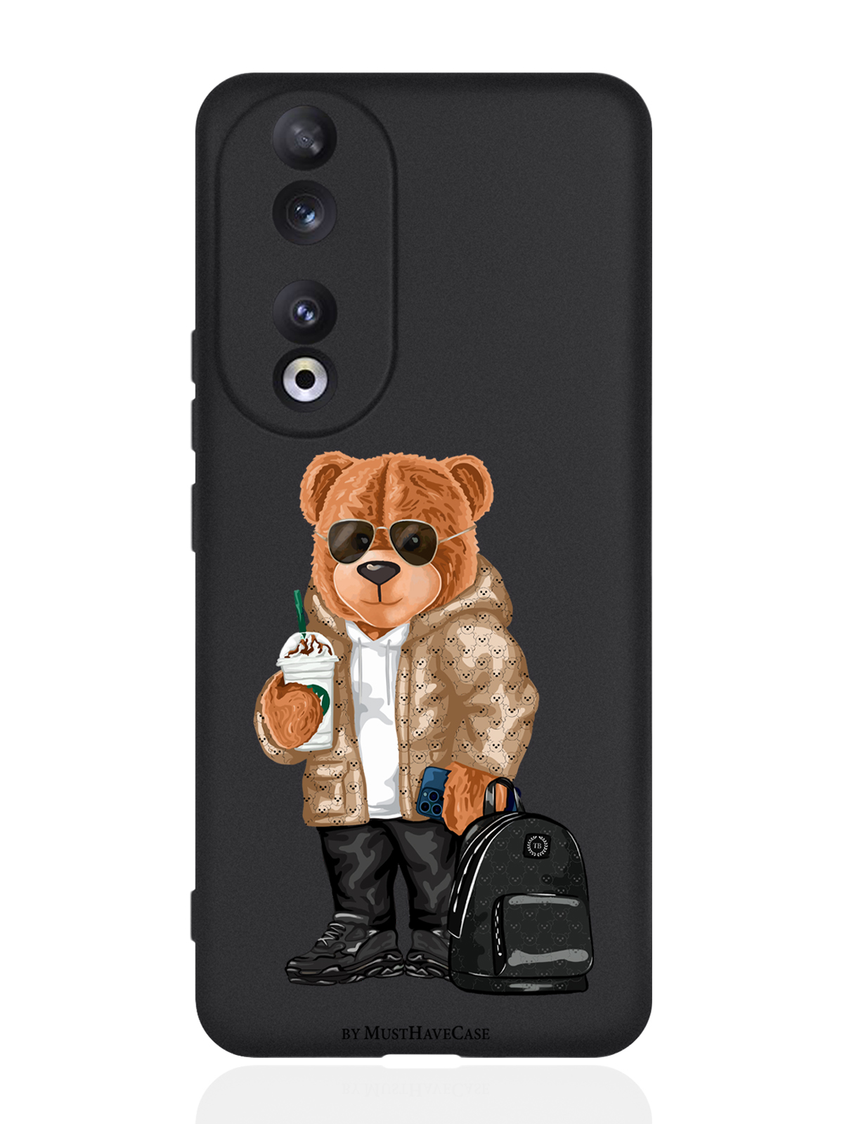 

Чехол для Honor 90 Pro Tony Style в очках черный, Коричневый;черный;белый