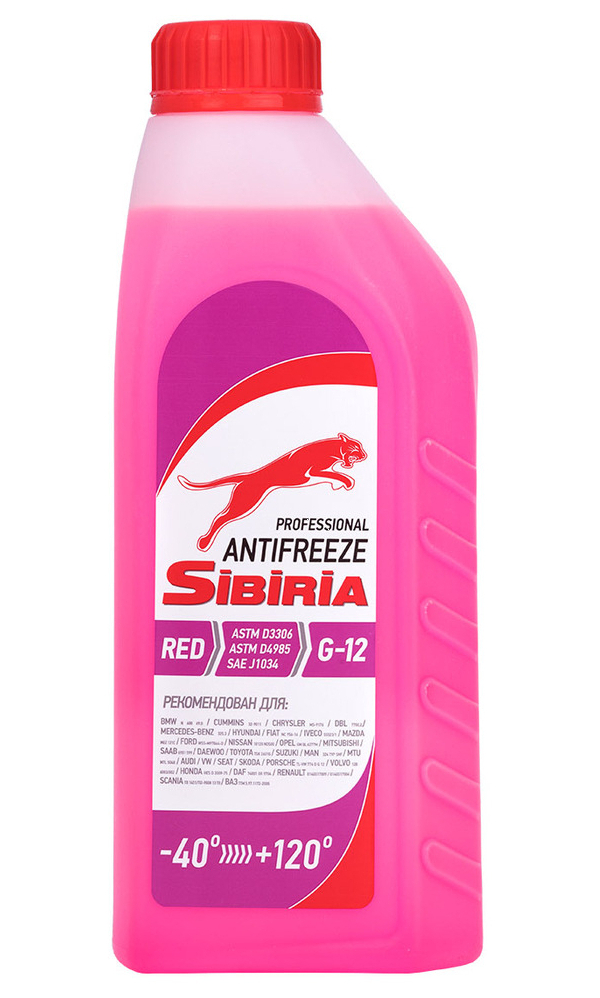 фото Антифриз sibiria 800598 antifreeze-40 красный g12, 1 кг. sintec
