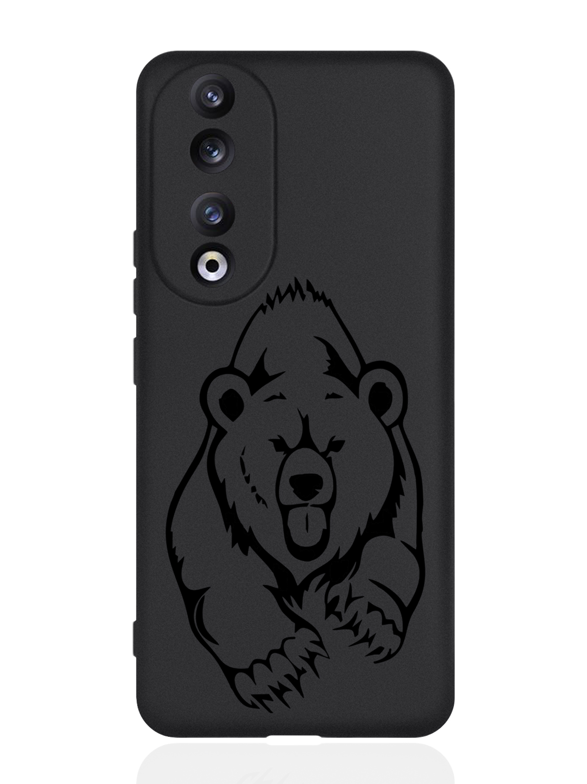 

Чехол для Honor 90 Медведь черный