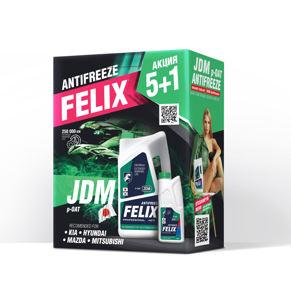 фото Антифриз felix 430206371 jdm g-11, -40с, акция, 5+1 кг. тосол-синтез