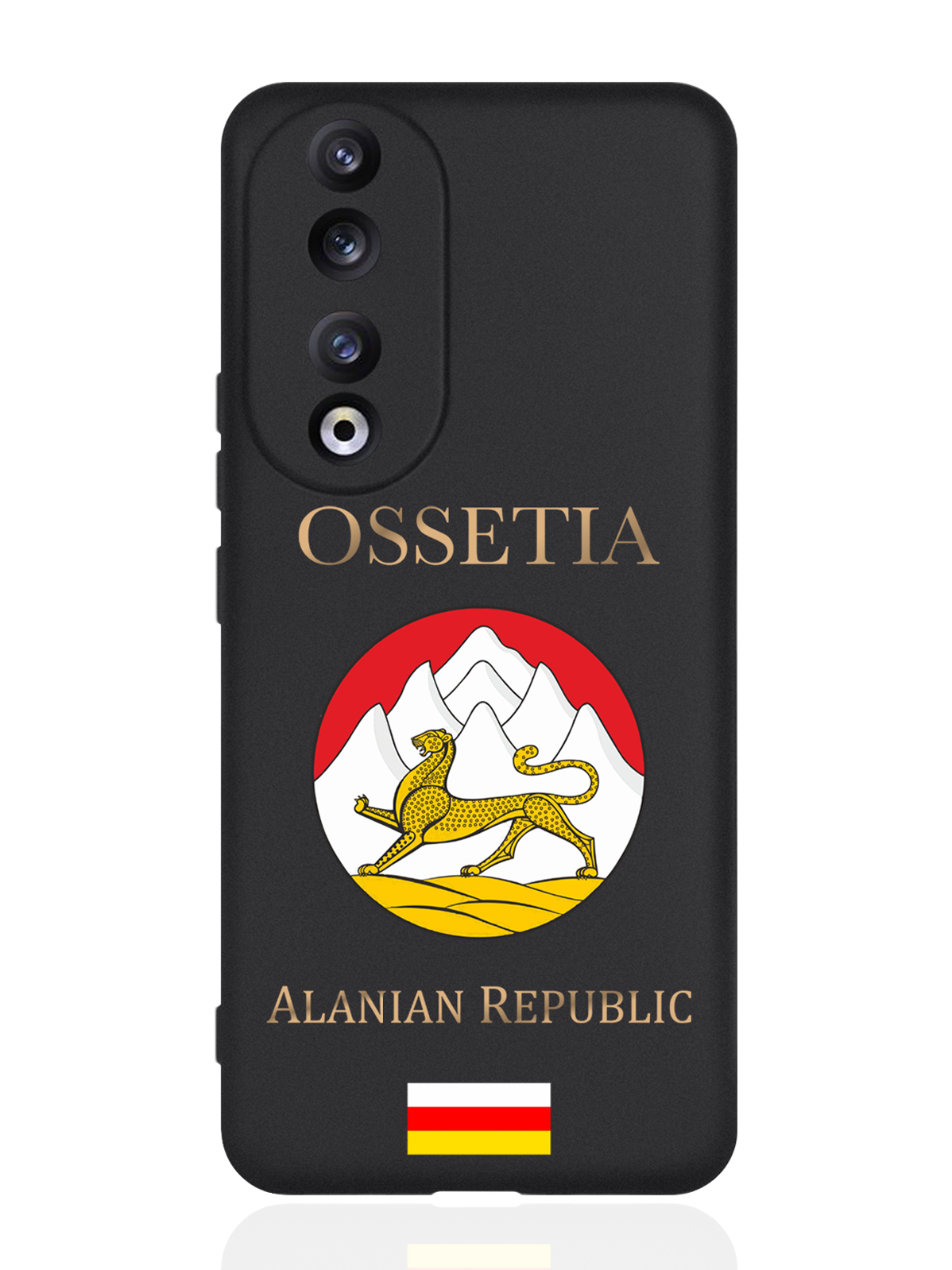 

Чехол для Honor 90 Герб Северной Осетии черный, Черный;желтый;красный