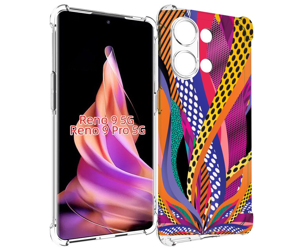 

Чехол MyPads разноцветные щупальца для Oppo Reno 9/Reno 9 Pro, Прозрачный, Tocco