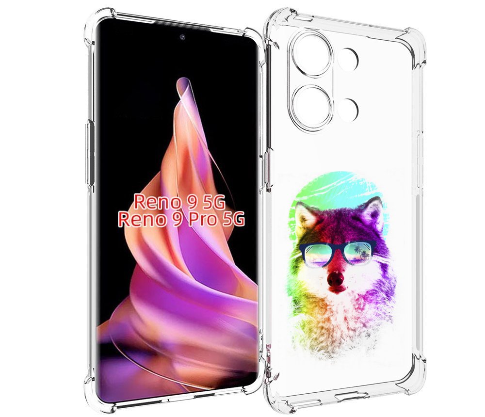 

Чехол MyPads радужный волк детский для Oppo Reno 9/Reno 9 Pro, Прозрачный, Tocco