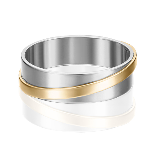 

Кольцо из комбинированного золота р. 16,5 PLATINA jewelry 01-5282-00-000-1121-39, 01-5282-00-000-1121-39