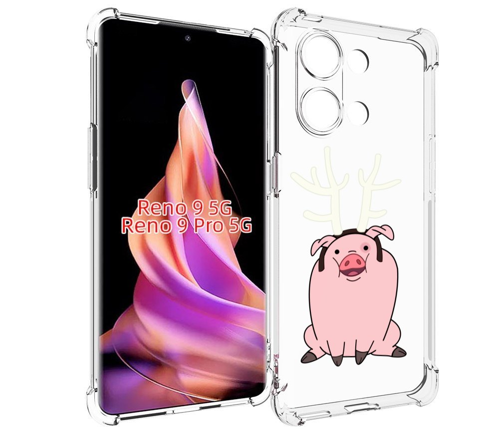 

Чехол MyPads поросенок-с-рогами для Oppo Reno 9/Reno 9 Pro, Прозрачный, Tocco