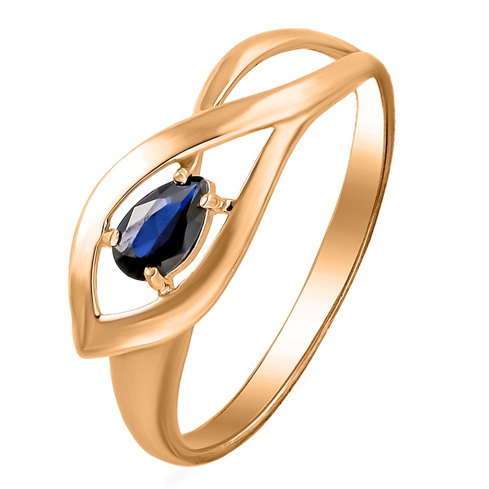 

Кольцо женское из красного золота с сапфиром 585Gold 101011508, р, 101011508