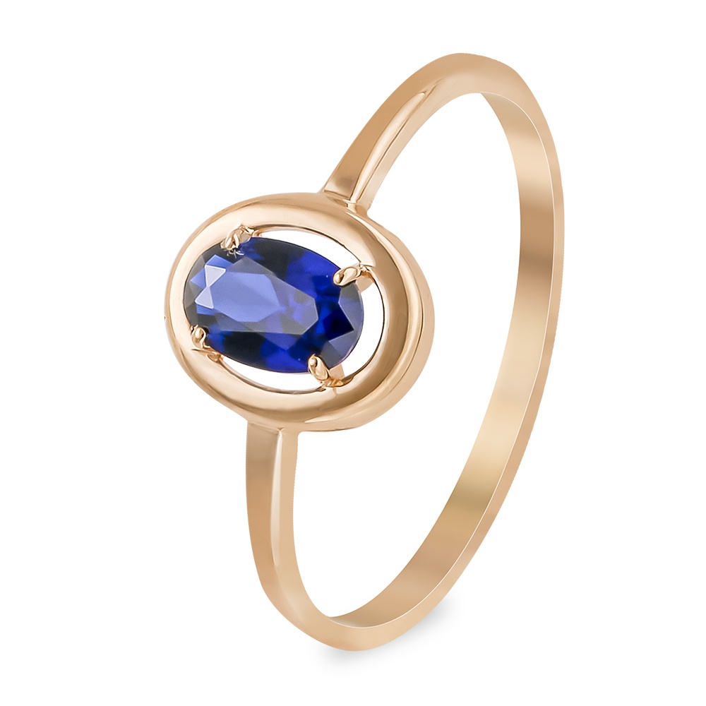 

Кольцо из золота р.  585Gold 101014162, сапфир искусственный, 101014162