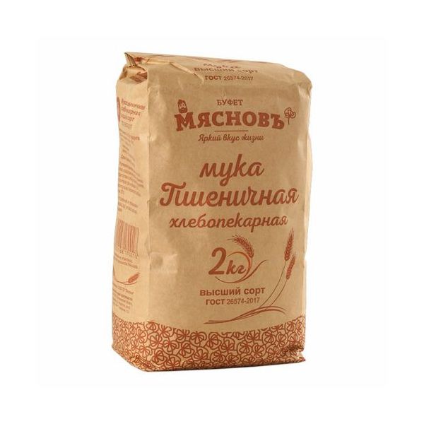 

Мука МясновЪ БУФЕТ пшеничная хлебопекарная высший сорт 1 кг