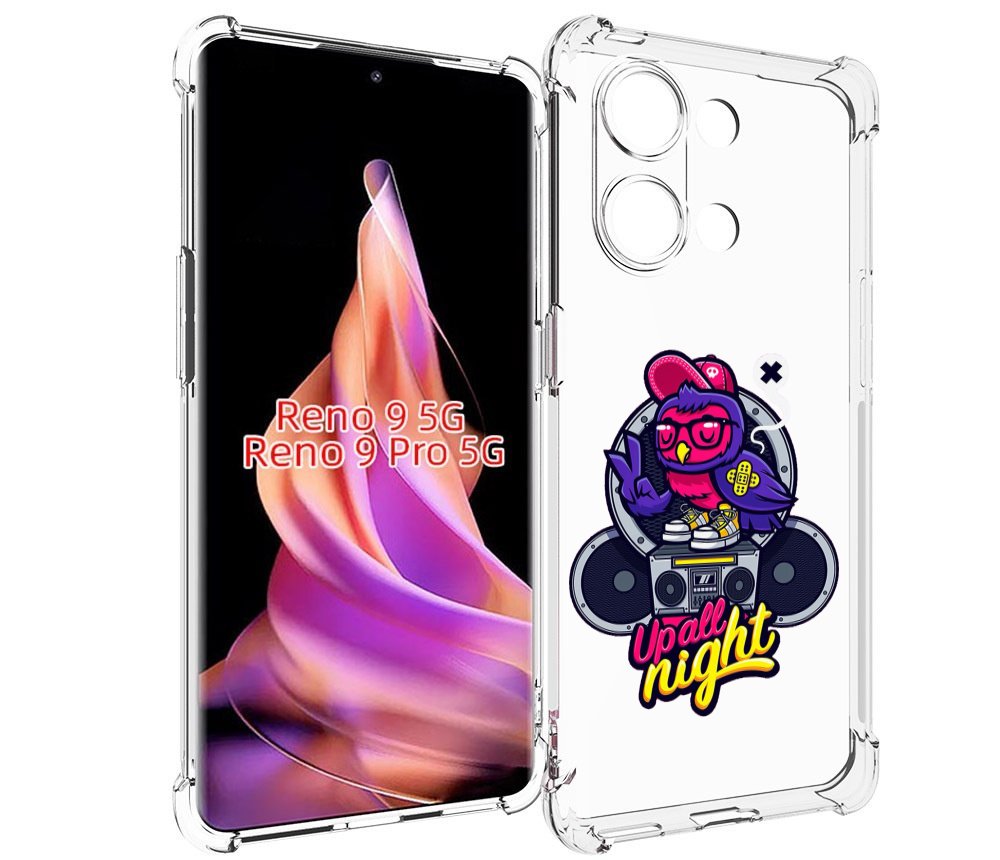 

Чехол MyPads попугай любит музыку для Oppo Reno 9/Reno 9 Pro, Прозрачный, Tocco