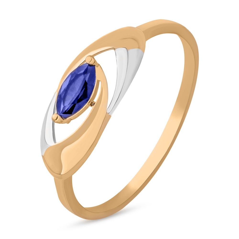 

Кольцо из золота р.  585Gold 101014174, сапфир искусственный, 101014174
