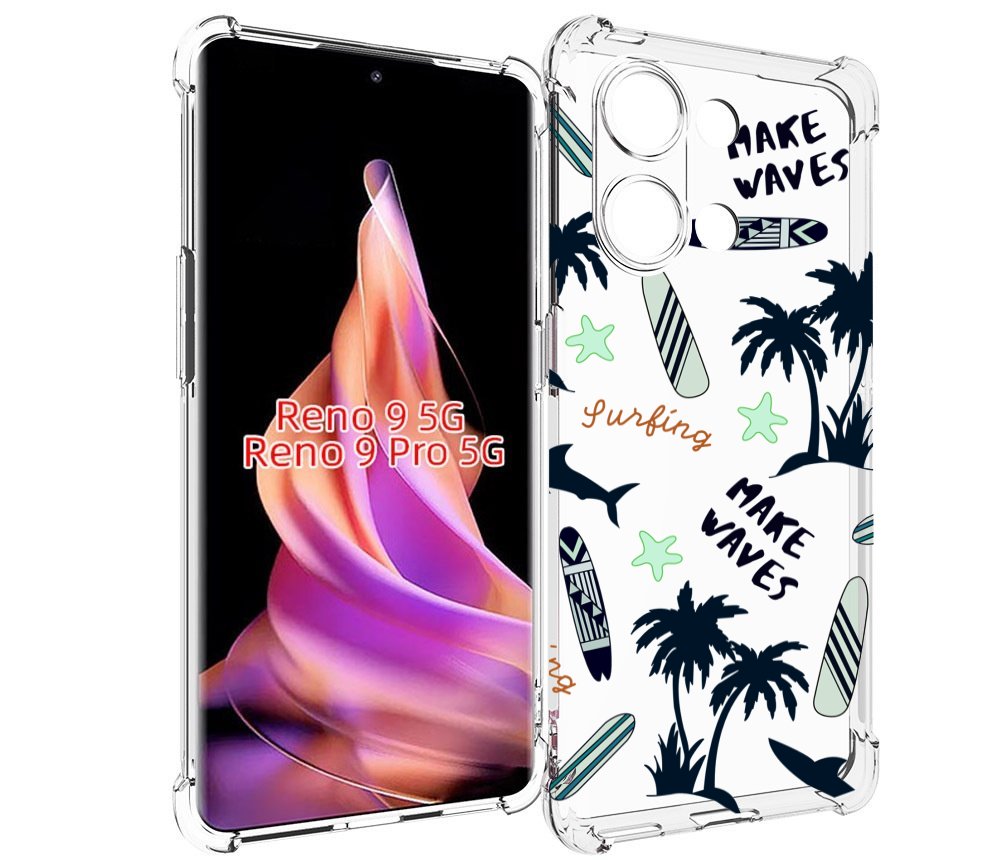 

Чехол MyPads пляжная-тематика для Oppo Reno 9/Reno 9 Pro, Прозрачный, Tocco