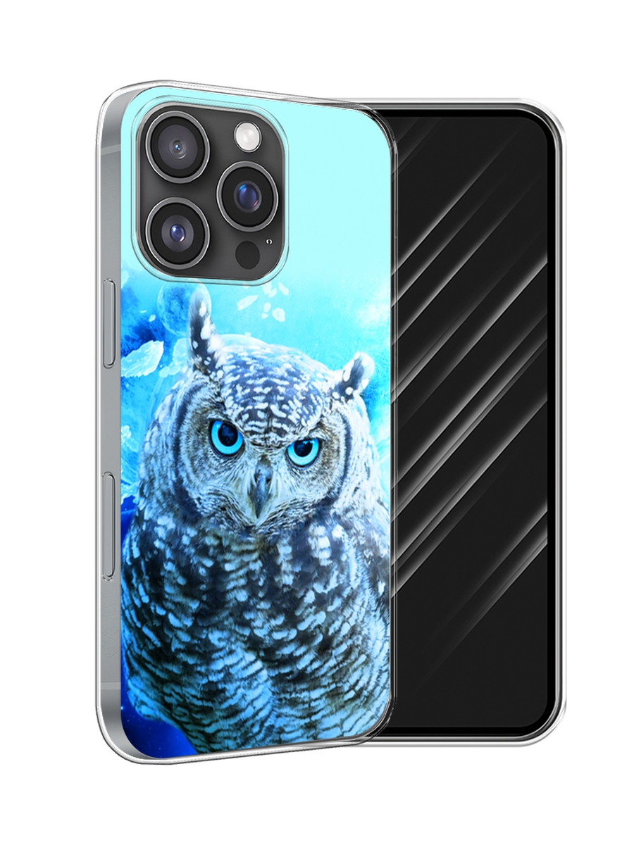 

Чехол Awog на Apple iPhone 16 Pro "Сова арт 7", Синий;голубой, 16250-1